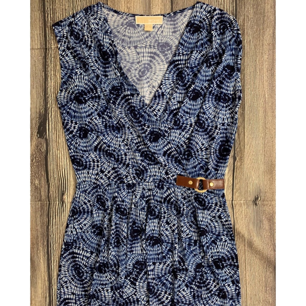MICHAEL KORS Blue Tie Dye Dress S Small - Picture 6 of 8